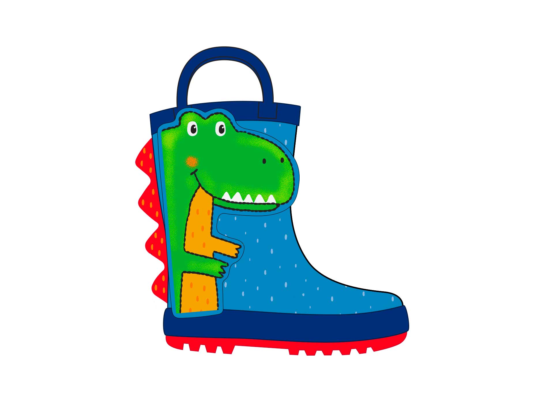 Rain Boot Dinosauro