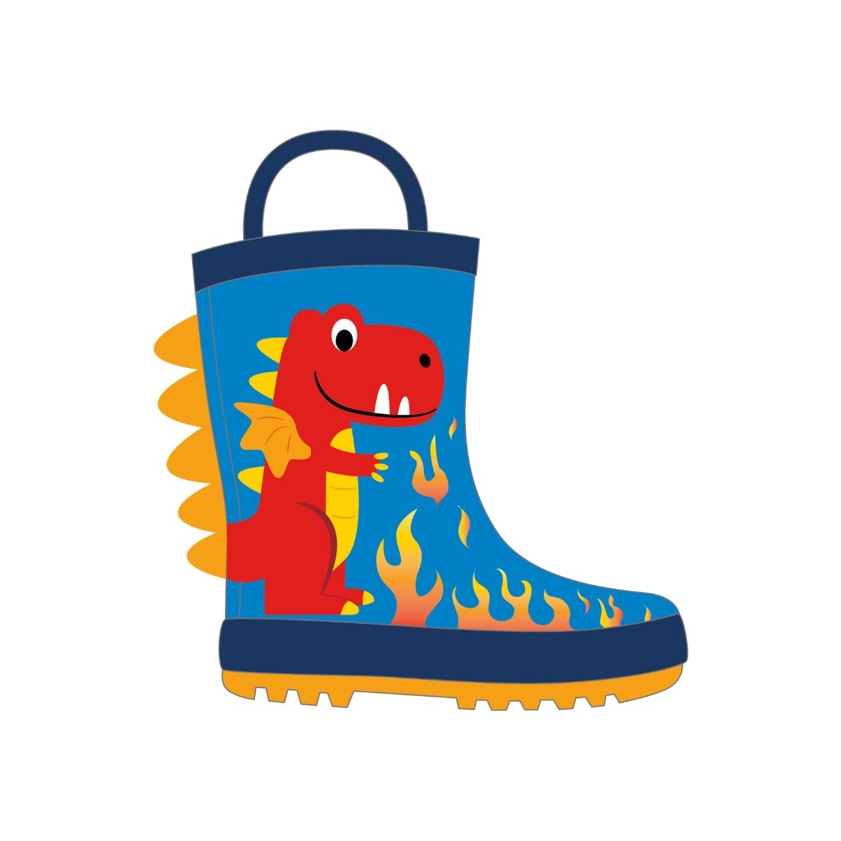 Rain Boot Fire Dragon