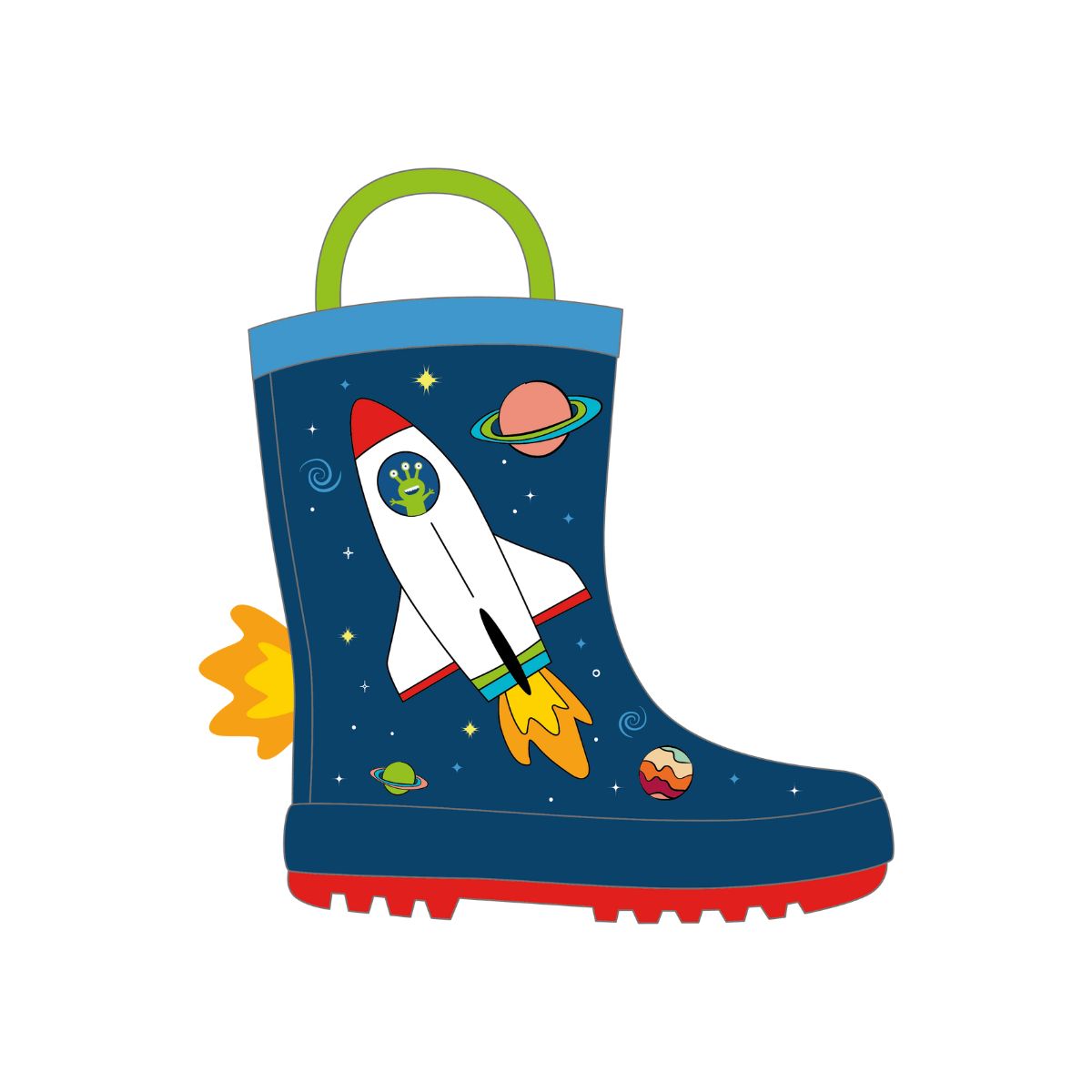 Rain Boot Astro Space